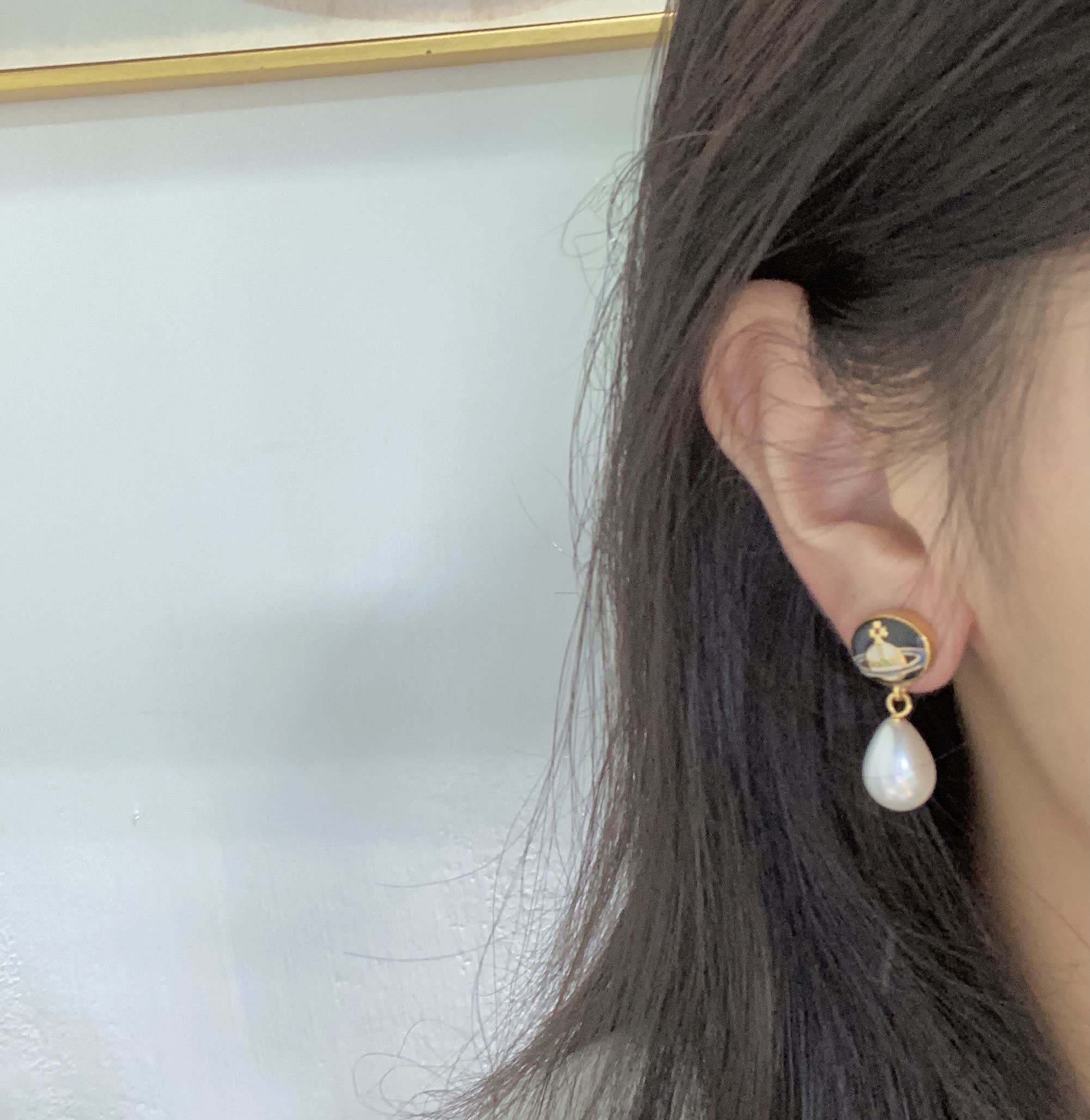 Vivienne Westwood Gold and Pearl Drop Earrings